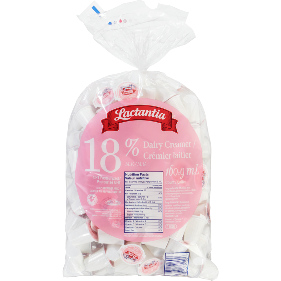 Lactantia Creamers, 18%, 160x9ml