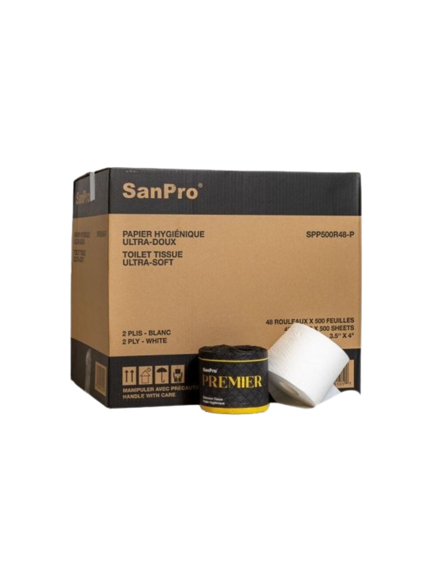 SanPro Premium Toilet Tissue, 50500R48 48 Pack