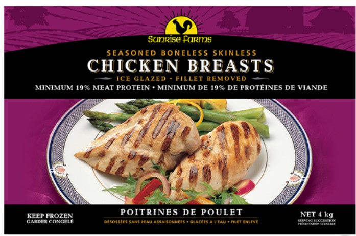Sunrise Farms Chicken Breasts, Frozen, 4 kg