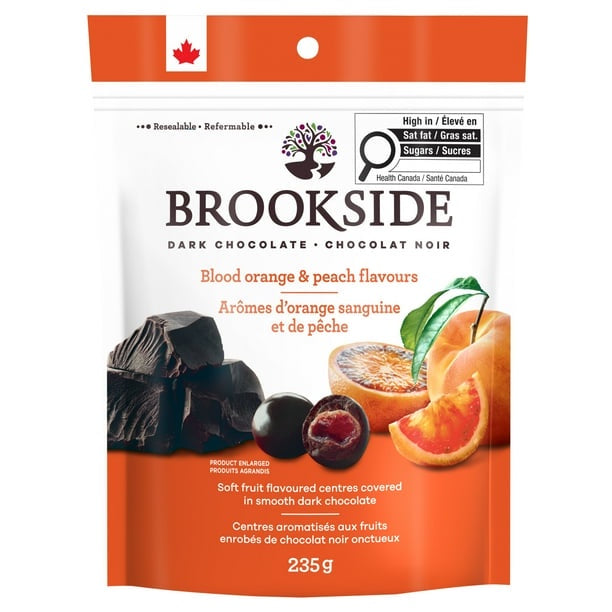 Brookside Dark Chocolate, Blood Orange & Peach, 235 g
