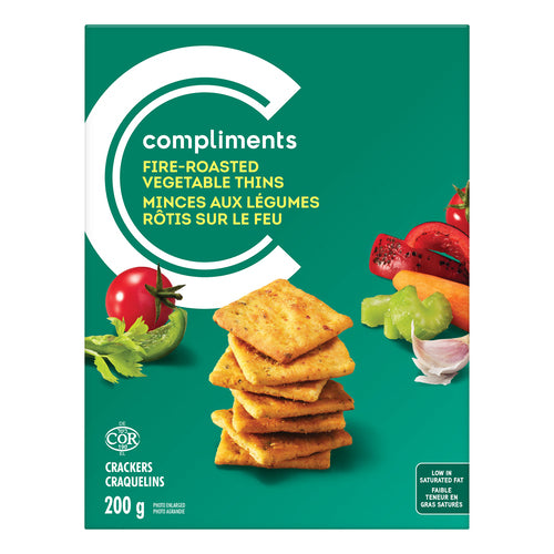 Compliments Fire-Roasted Vegetable Thins, 200 g