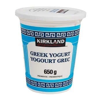 Kirkland Greek Yogurt, Plain, 0%, 650g