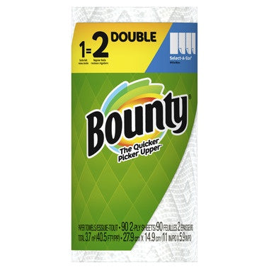 Bounty Plus Paper Towel, Individual Roll, 86 2-Ply Sheets