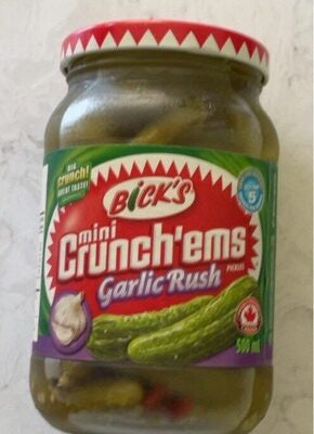 Bick's Premium Mini Crunch'ems Garlic Rush, 500ml