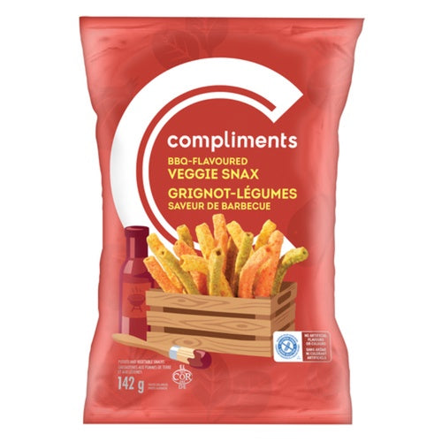 Compliments Veggie Snax, BBQ, 142g