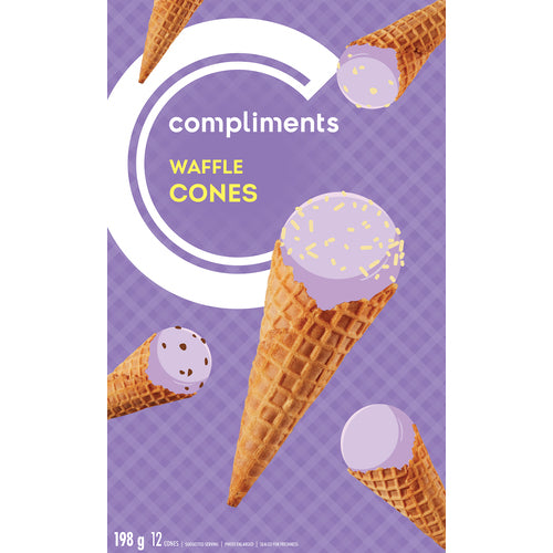 Compliments Waffle Ice Cream Cone, 12