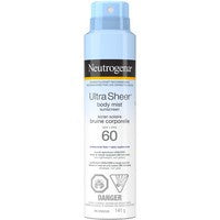 Neutrogena Ultra Sheer Body Mist Sunscreen, 60 SPF, 141g