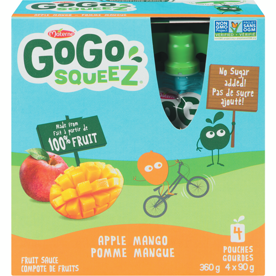 GoGo Squeez, Apple Mango, 4x90g