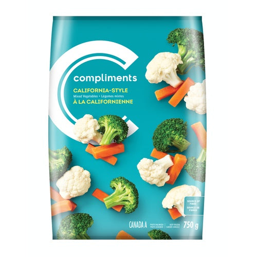 Compliments Frozen Vegetables, California Style Mixed Vegetables,  750g