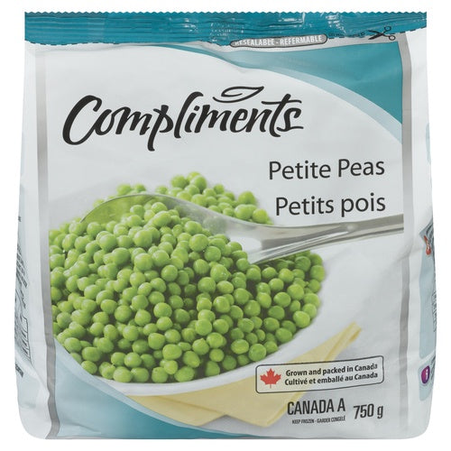Compliments Frozen Vegetables, Petite Peas, 750g