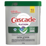 Cascade Dishwasher Tablets, Platinum Plus, Fresh Scent, 81 Tablets, 1.25 kg