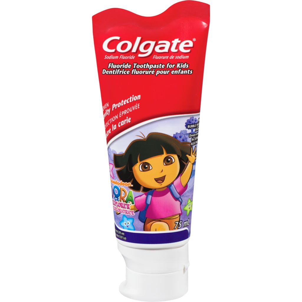 Colgate Toothpaste, Fluoride Toothpaste for Kids, Mild Bubble Fruit Flavour, 75 ml