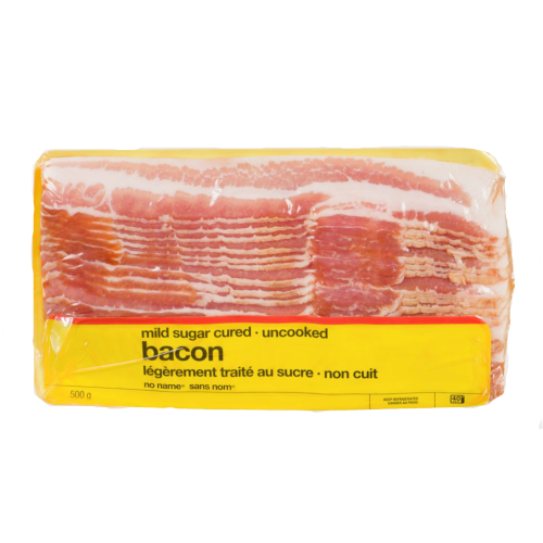 No Name Bacon, Mild Sugar Cured, 500g