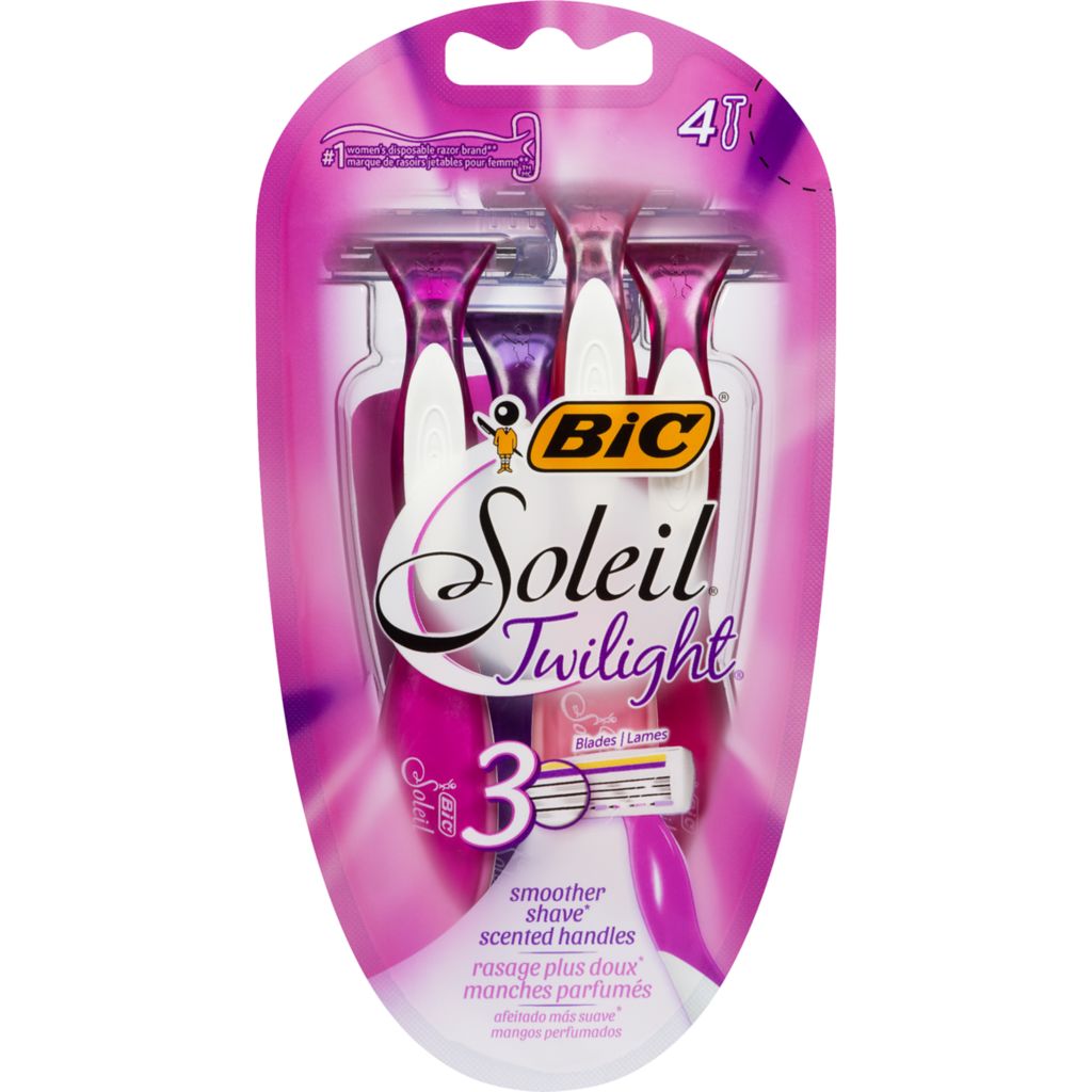 Bic Razors, Woman's, Soleil Twilight, 3 Blade, 4-pack