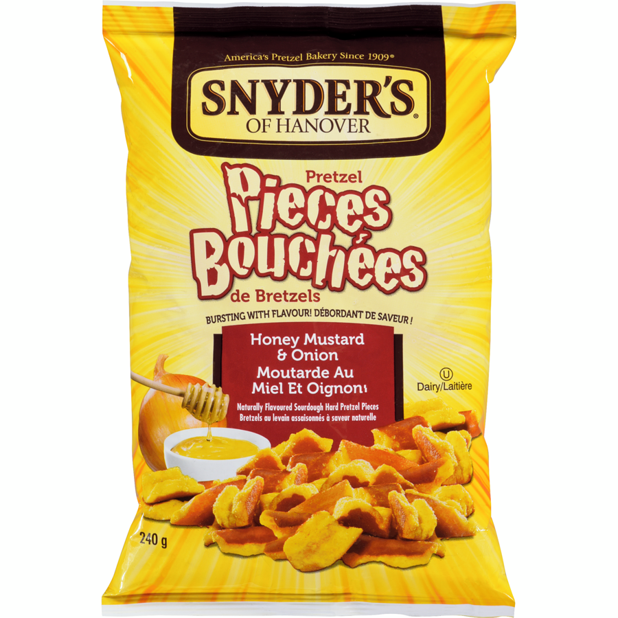 Snyder's Pretzel Pieces, Honey Mustard & Onion, 240g