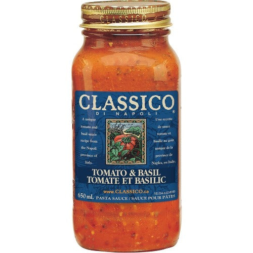 Classico Pasta Sauce, Tomato & Basil, 600 mL