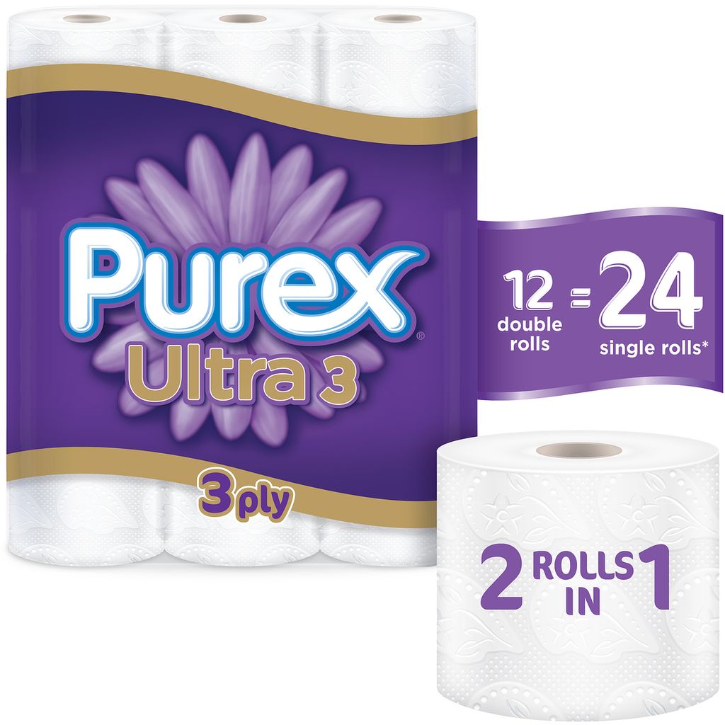 Purex Toilet Paper, Ultra 3-ply, 12 Double Rolls