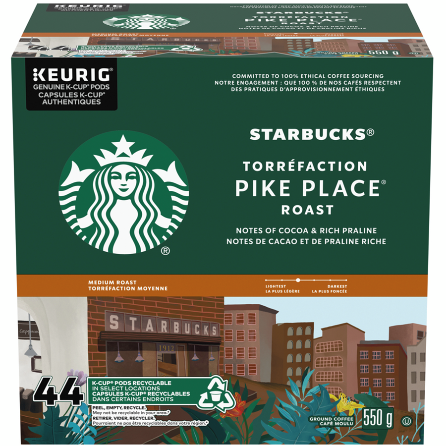 Starbucks K-Cups Pike Place, Medium Roast, 550 g, 44