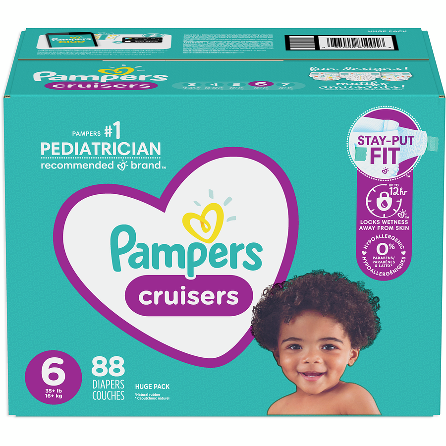 Pampers Diapers, Cruisers Size 6, 88