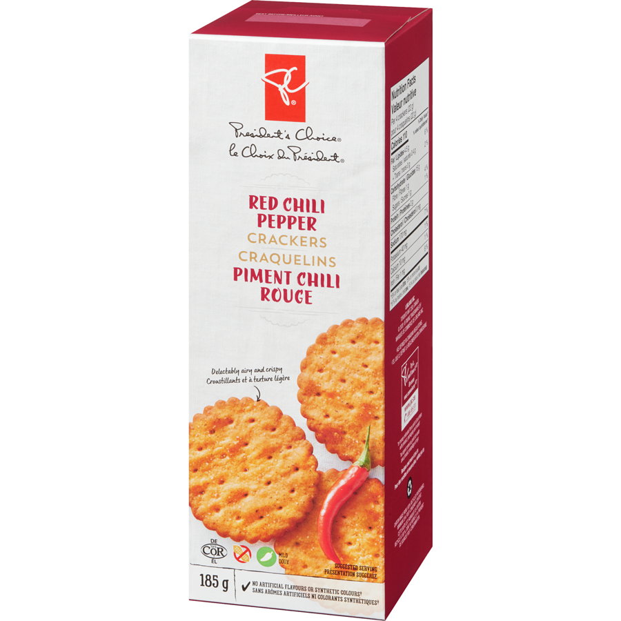 PC Scalloped Edge Crackers, Red Chili Pepper, 185g