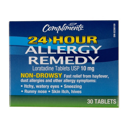 Compliments Allergy Tablets, Extra 10mg, Non-Drowsy, 30 EA
