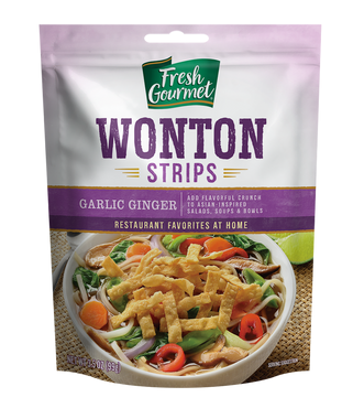 Fresh Gourmet Wonton Strips, Garlic Ginger, 99g