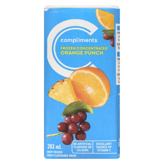 Compliments Frozen Orange Punch, 283 mL