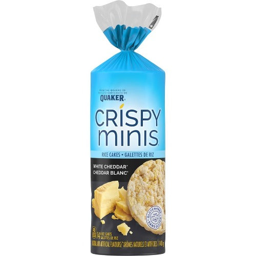 Quaker Crispy Minis Rice Cakes, White Cheddar, 140 g, 14