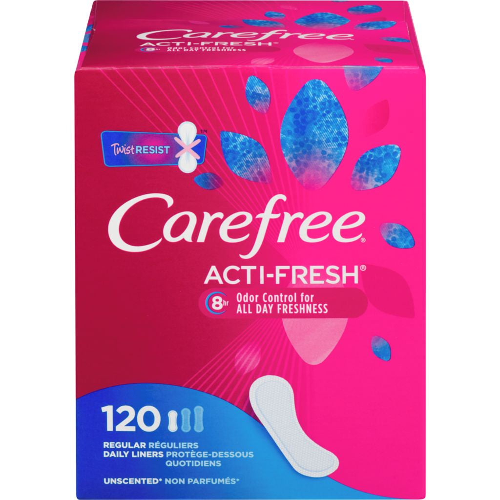 Carefree Daily Liners, Acti-Fresh Regular Unscented, 120