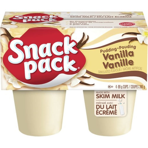Hunts, Snack Pack, Pudding, Vanilla, 4x99g