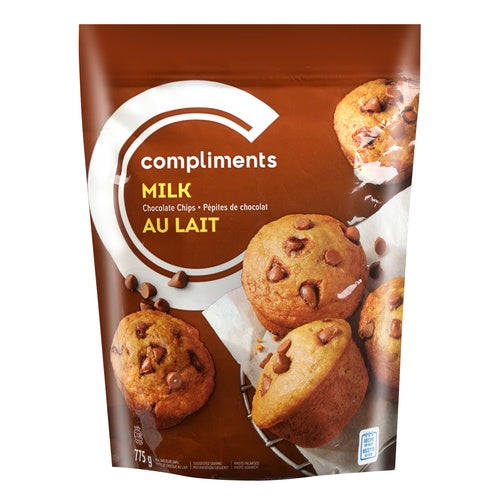 Compliments Chocolate Chips, Milk Chocolate, 775g