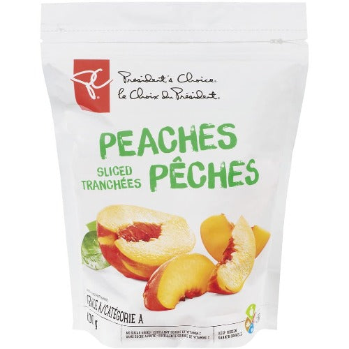 PC Frozen Fruit, Sliced Peaches, 600 g