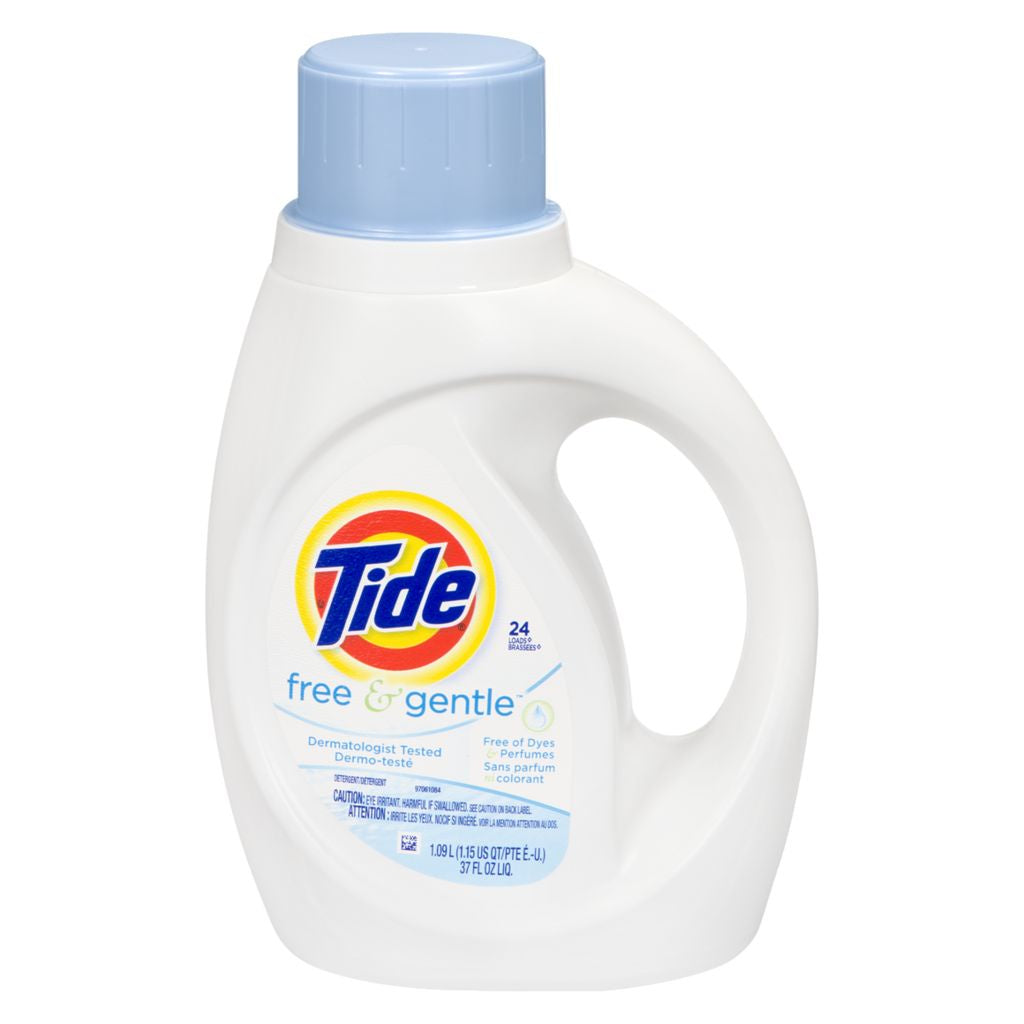 Tide Laundry Detergent, Free & Gentle 24 Loads, 1.09L