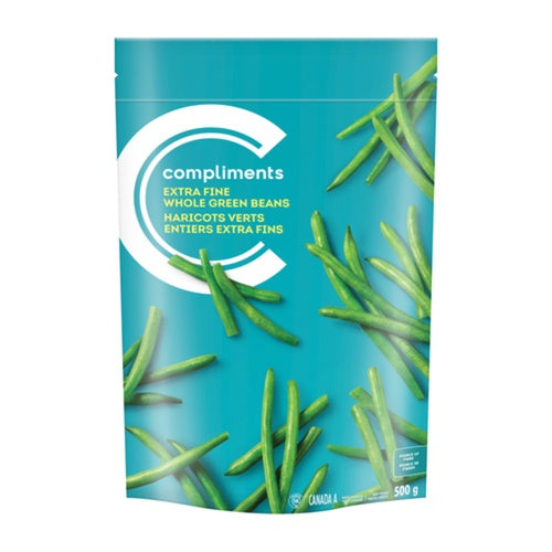 Compliments Frozen Vegetables, Extra Fine Whole Green Beans, 500g