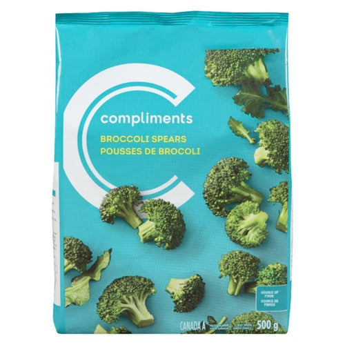 Compliments Frozen Vegetables, Broccoli Spears, 500g