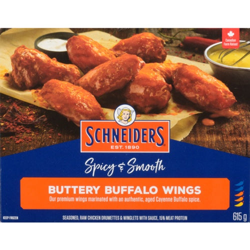 Schneiders Chicken Wings, Buttery Buffalo, 615 g