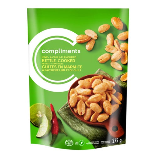Compliments Lime & Chili Kettle Cooked Peanuts 275 g
