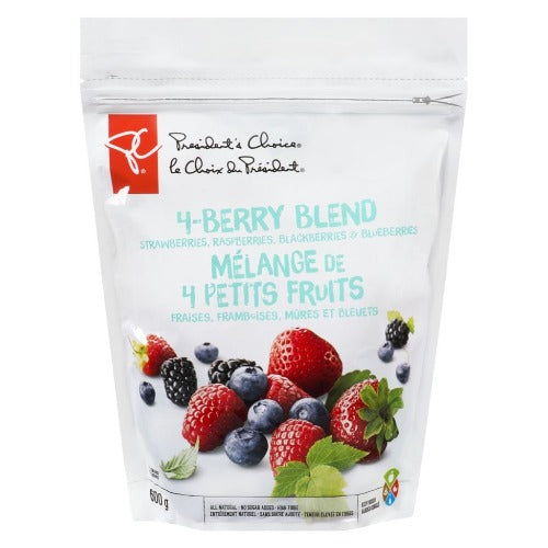President's Choice, Frozen Fruit, 4-Berry Blend, 600g