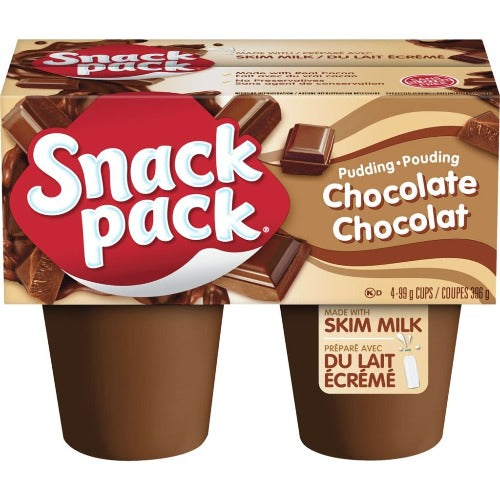 Hunts Snack Pack, Pudding, Chocolate, 4 x 99 g