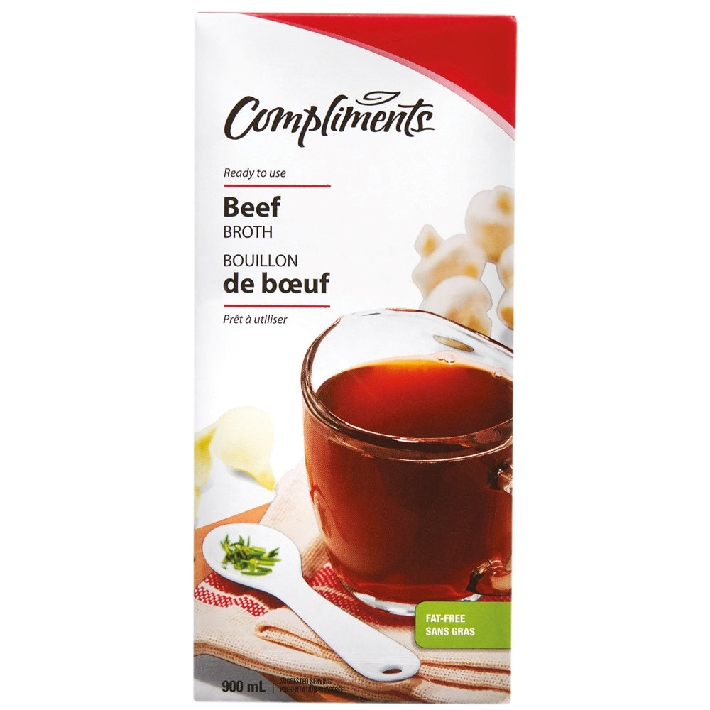 Compliments Beef Broth, 900ml