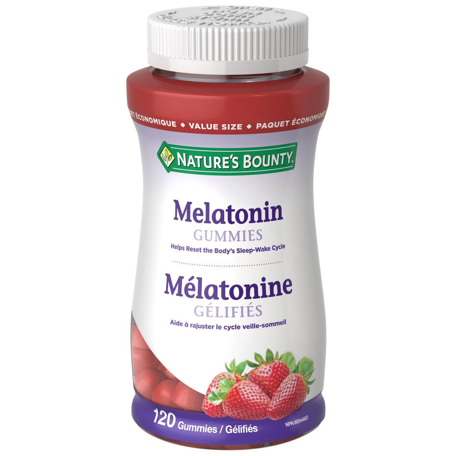 Nature's Bounty Melatonin Gummies, Strawberry, 2.5mg, 120