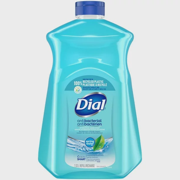 Dial Hand Soap, Antibacterial Refill, Spring Water, 1.53L