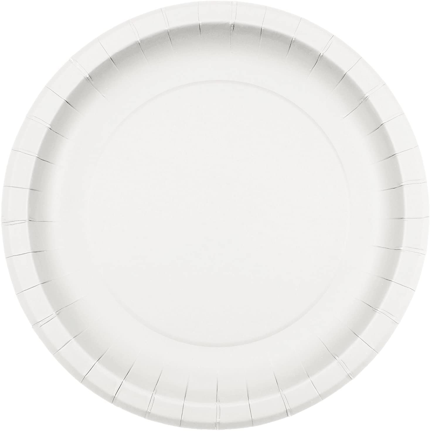 Paper Plates, Lunch, White, 40