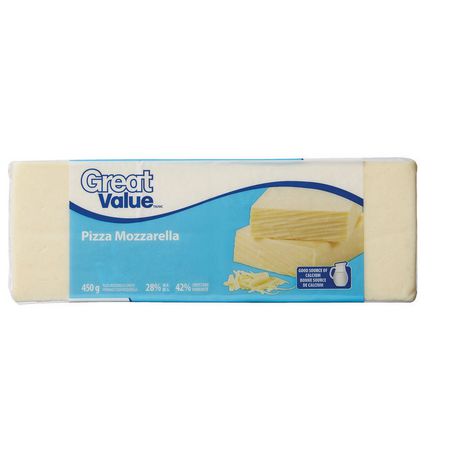 Great Value Cheese, Pizza Mozzarella, 450g