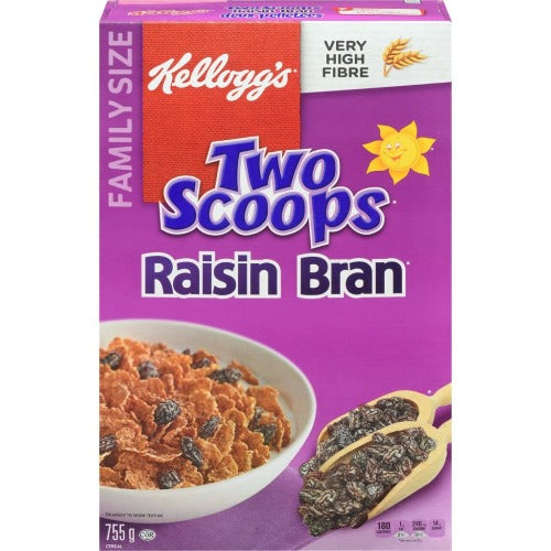 Raisin Bran Cereal, Two Scoops, 755 g