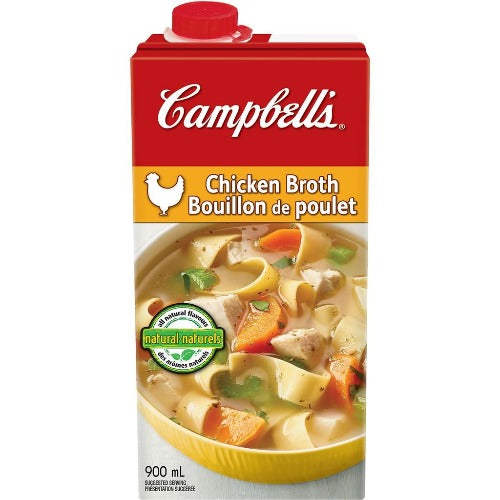 Campbells Chicken Broth, 900 mL