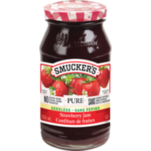 Smuckers Jam, Pure Seedless Strawberry, 250 ml