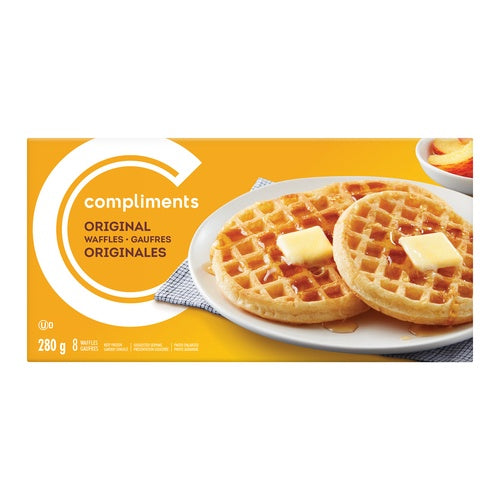 Compliments Original Waffles, 8 waffles, 280g