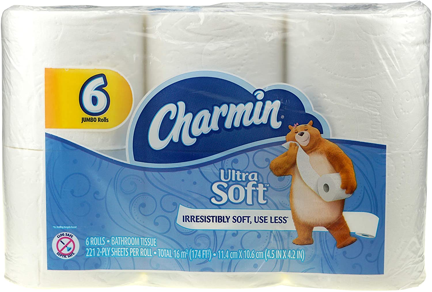 Charmin Ultra Soft Toilet Paper, Jumbo, 6 pack