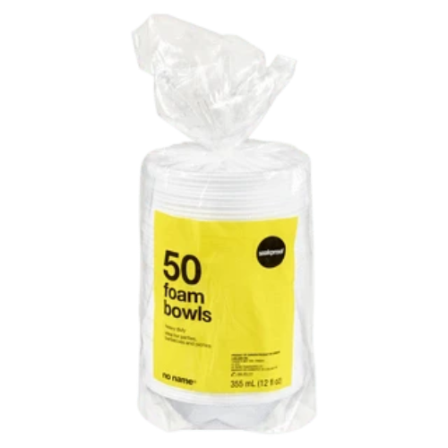 No Name Disposable Foam Bowls,12oz, 50